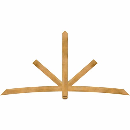 Ekena Millwork Alberta Rough Sawn Timber Gable Bracket, Western Red Cedar, 96"W x 48"H x 2"D x 4"F, 12/12 Pitch GBW096X48X0204ALB00RWR